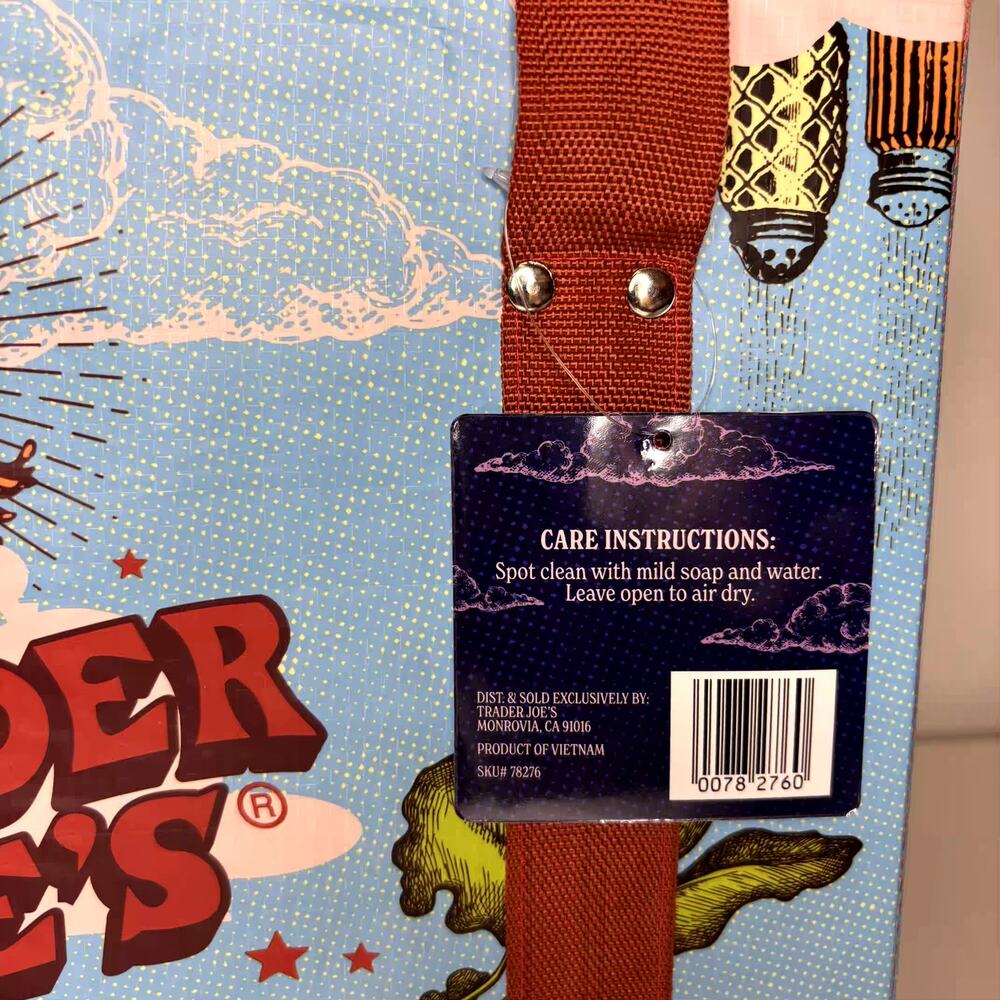 Trader Joe’s Stand-Up Collapsable Grocery Tote Bag Food Box Car Storage NWT! NEW - Picture 7 of 12